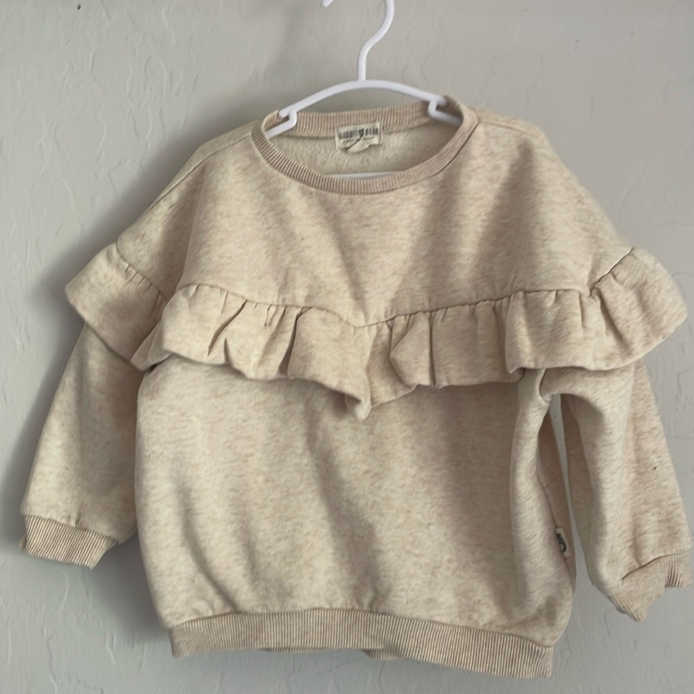 RABBIT AND BEAR  Sweatshirt with Peplum Detail 3T